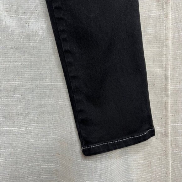 Y2K Vintage Tripp NYC Skinny Leg Pants Black Stretch D Rings Zippers Size 11/30 - Picture 10 of 13